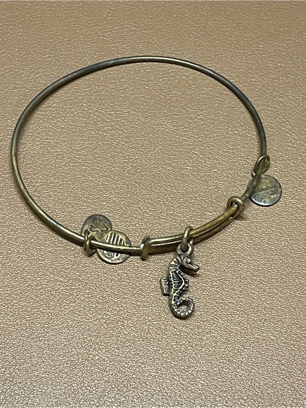 Alex and Ani Seahorse Charm Bangle Bracelet